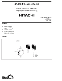 Datasheet 2SJ552 manufacturer Hitachi