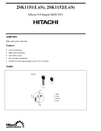Datasheet 2SK1152 производства Hitachi