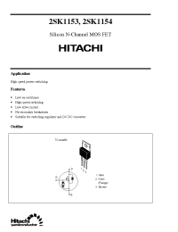 Datasheet 2SK1153 manufacturer Hitachi