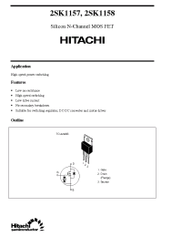Datasheet 2SK1158 производства Hitachi