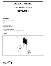 Datasheet 2SK1164 manufacturer Hitachi