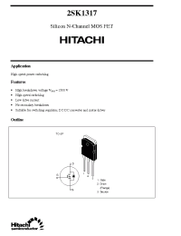 Datasheet 2SK1317 manufacturer Hitachi