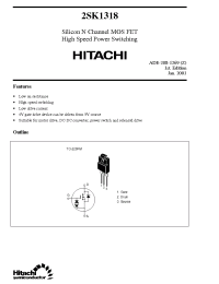 Datasheet 2SK1318 manufacturer Hitachi