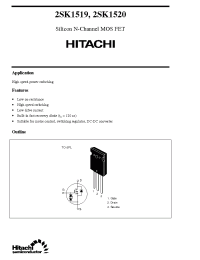 Datasheet 2SK1519 manufacturer Hitachi
