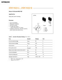 Datasheet 2SK1622 manufacturer Hitachi