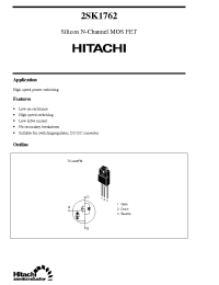 Datasheet 2SK1762 manufacturer Hitachi