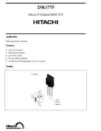 Datasheet 2SK1775 manufacturer Hitachi