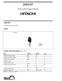Datasheet 2SK1807 производства Hitachi