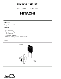 Datasheet 2SK1832 manufacturer Hitachi