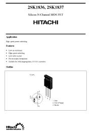 Datasheet 2SK1837 manufacturer Hitachi