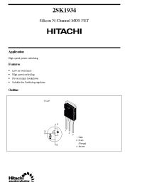 Datasheet 2SK1934 manufacturer Hitachi