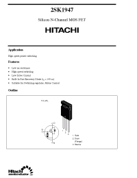 Datasheet 2SK1947 manufacturer Hitachi