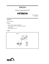 Datasheet 2SK2216 manufacturer Hitachi
