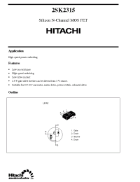 Datasheet 2SK2315 manufacturer Hitachi