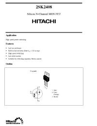 Datasheet 2SK2408 manufacturer Hitachi