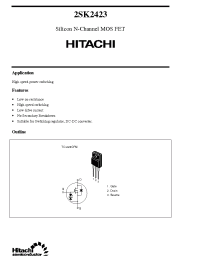 Datasheet 2SK2423 производства Hitachi