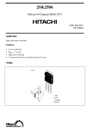 Datasheet 2SK2586 manufacturer Hitachi