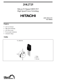 Datasheet 2SK2725 manufacturer Hitachi