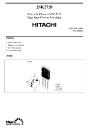 Datasheet 2SK2728 manufacturer Hitachi