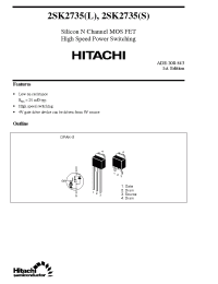 Datasheet 2SK2735L manufacturer Hitachi