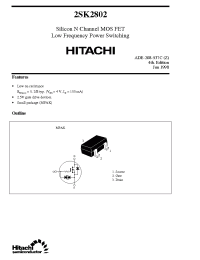 Datasheet 2SK2802 manufacturer Hitachi