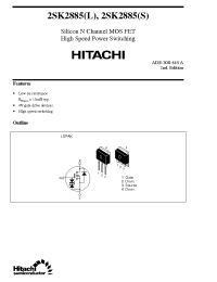 Datasheet 2SK2885L manufacturer Hitachi