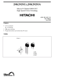 Datasheet 2SK2925S manufacturer Hitachi