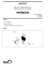 Datasheet 2SK2927 manufacturer Hitachi