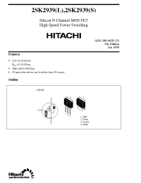 Datasheet 2SK2939 manufacturer Hitachi
