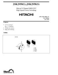 Datasheet 2SK2958 manufacturer Hitachi