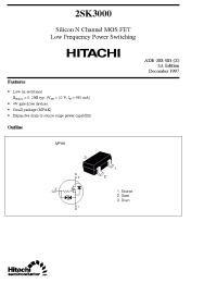 Datasheet 2SK3000 manufacturer Hitachi