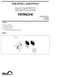 Datasheet 2SK3076S manufacturer Hitachi