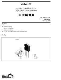 Datasheet 2SK3151 manufacturer Hitachi
