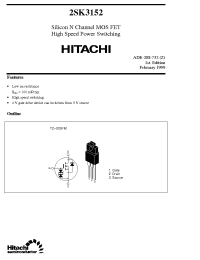 Datasheet 2SK3152 manufacturer Hitachi