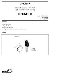 Datasheet 2SK3153 manufacturer Hitachi