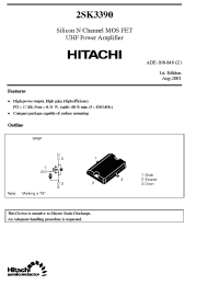 Datasheet 2SK3390 manufacturer Hitachi