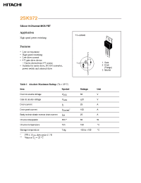 Datasheet 2SK972 manufacturer Hitachi