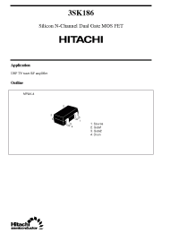 Datasheet 3SK186 manufacturer Hitachi