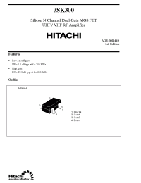 Datasheet 3SK300 manufacturer Hitachi