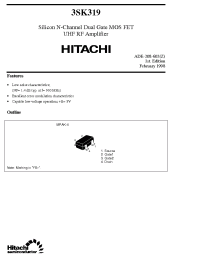 Datasheet 3SK319 производства Hitachi