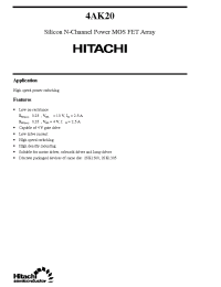 Datasheet 4AK20 manufacturer Hitachi