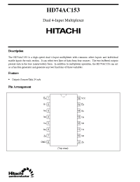 Datasheet 74AC153 производства Hitachi