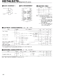 Datasheet 74LS279 manufacturer Hitachi