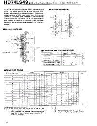 Datasheet 74LS49 manufacturer Hitachi