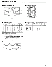 Datasheet 74LS73A manufacturer Hitachi