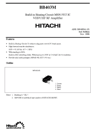 Datasheet BB403M manufacturer Hitachi