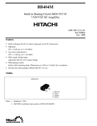 Datasheet BB404 производства Hitachi