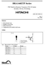 Datasheet BRA114ETP manufacturer Hitachi