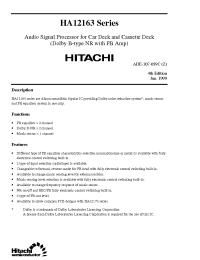 Datasheet HA12163 manufacturer Hitachi
