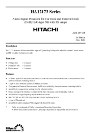 Datasheet HA12173 manufacturer Hitachi